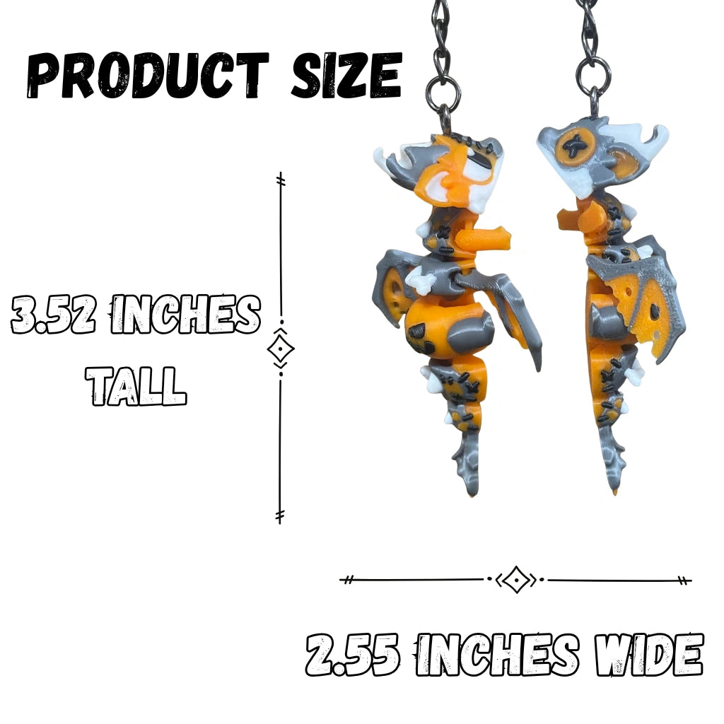 Halloween Patchwork Dragon Figure/Keychain