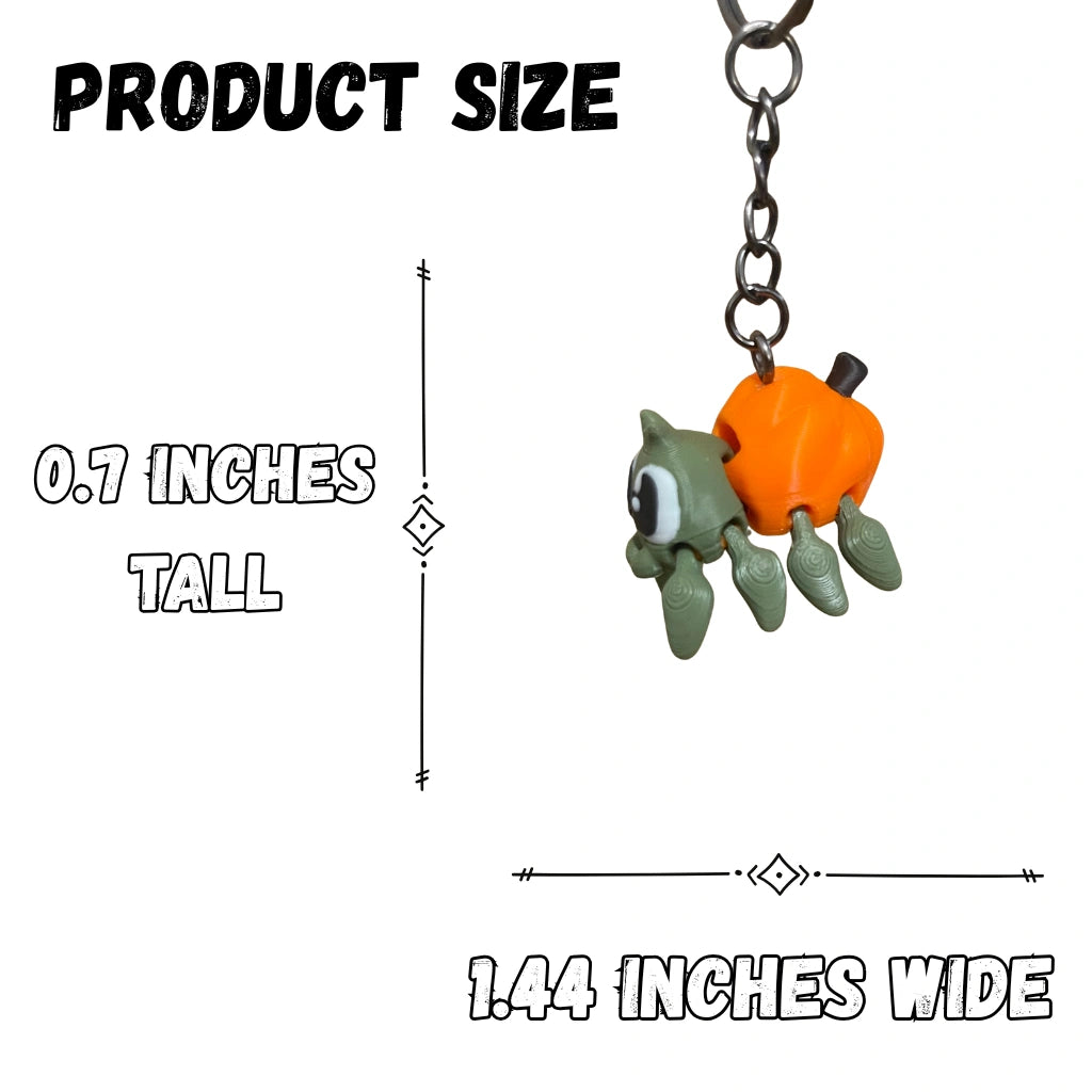 Halloween Pumpkin Spider Figure/Keychain