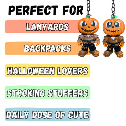 Halloween Pumpkin Scarecrow Figure/Keychain