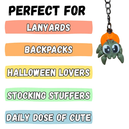 Halloween Pumpkin Spider Figure/Keychain
