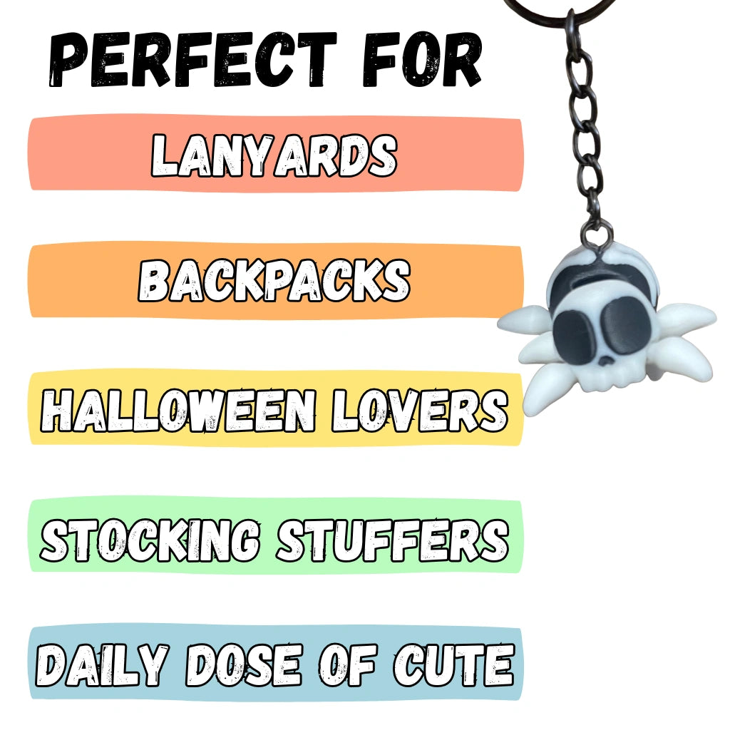 Halloween Skeleton Spider Figure/Keychain