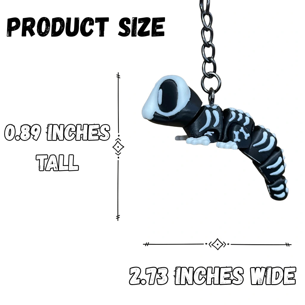 Halloween Skeleton Gecko Figure/Keychain